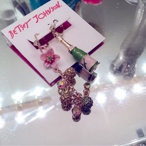 Super cute eclectic earrings by Betsy Johnson